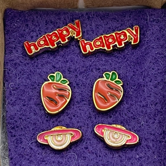 Resin Earrings 5-Pairs - Picture 3 of 7